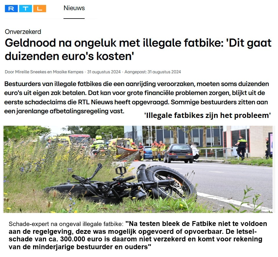 Folgen eines illegalen Fatbikes Unfalls